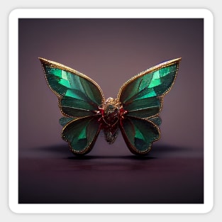 emerald butterfly 03 Sticker